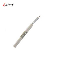 Cable Coaxial Impermeable RIPO, Blindaje Trenzado de Cobre Puro, Revestimiento de PE, para Uso en Exteriores, Internet Satelital y TV