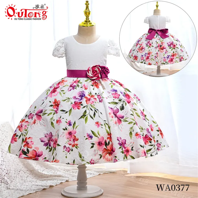 Летняя праздничная одежда Yoliyolei с цветочным узором, детское платье для девочек, дизайнерские платья для девочек 11 лет
