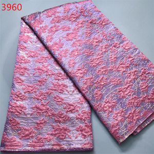 3960 Chine usine prix de gros <span class=keywords><strong>brocart</strong></span> Jacquard <span class=keywords><strong>rose</strong></span> couleur dentelle <span class=keywords><strong>tissu</strong></span> pour les femmes nigérianes soirée robe porter - Product Image 5
