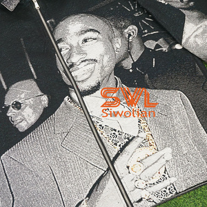 Giacca Invernale Personalizzata con Cerniera Stile Hip Hop, Giacche con Zip in Tessuto Intrecciato Cucite a Mano per Uomo - Product Image 2