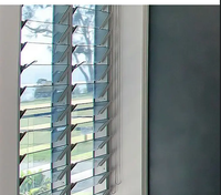 Fenêtre d'obturation à persienne en verre IP65 résistant aux intempéries et à la poussière vente en aluminium Style horizontal traditionnel motif graphique extérieur