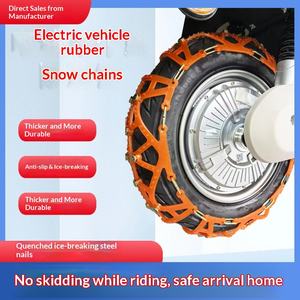 Nouvelles chaînes antidérapantes pour pneus à deux roues, chaînes à <span class=keywords><strong>neige</strong></span>, chaînes d'hiver pour moto, voiture, tricycle électrique, chaîne en caoutchouc épais, chaîne en tendon de bœuf - Product Image 4