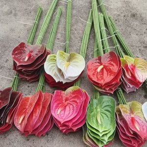 Flores Artificiales de Anturio 3D Wen Hope, Decoraciones de Plástico para Bodas, Accesorios para el Hogar y Exteriores - Product Image 4