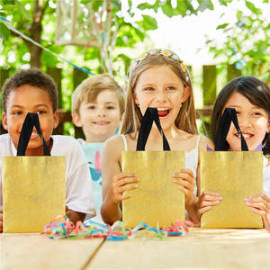 Biểu tượng tùy chỉnh màu vàng không dệt Tote Túi tái chế có thể gập lại thiết kế cho chương trình khuyến mãi - Product Image 1