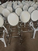 Chaises d'hôtel en gros à prix réduit, chaises de banquet en métal pour fêtes et mariages, avec nœuds décoratifs