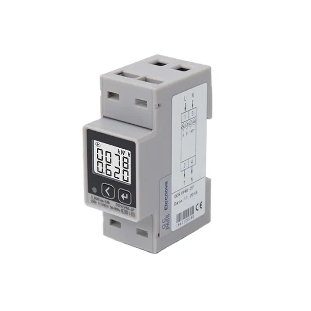 60hz Din Rail Single Phase Smart Energy Meter For Ac Low Voltage System