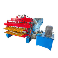 Machine de formage à froid de panneaux de toiture à double couche haute efficacité pour tôles de toiture trapézoïdales et en tuiles vitrifiées