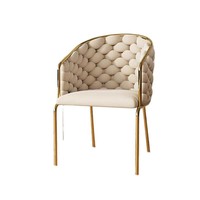 Chaise de style moderne-Chaise de salle à manger confortable pour la maison-Chaise Napoleon Blanche Design