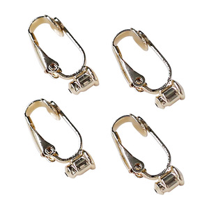 Clip-on <b>Earrings</b> Copper Alloy Bullet Shape Anti-slip Converter For Non-pierced Ears - Product Image 1