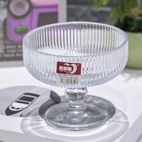 Nouvelle conception de gobelet en verre transparent sans plomb pour jus, lait, whisky, vin rouge, glace, dessert