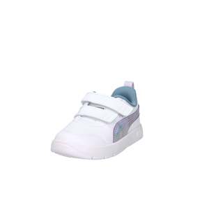 Sneakers Puma da Ragazza Bianche con Strisce Iridescenti e Chiusura in Velcro, Scarpe Chunky - Product Image 2