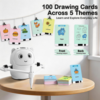 Robot de Dessin Intelligent pour Enfants, Jouet Éducatif Montessori, Cartes d'Apprentissage de la Peinture, Reconnaissance par Induction, Ensemble de Machine à Dessiner Automatique