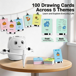 Robot de Dibujo Inteligente para Niños, Juguete Educativo Montessori, Tarjetas de Aprendizaje de Pintura, Reconocimiento por Inducción, Máquina de Dibujo Automática - Product Image 6