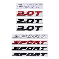 Badge arrière en métal fendu pour CRV 10ème génération, Civic, Accord, avec autocollant 2.0T SPORT ST-0066, type adhésif, usage unique