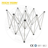 TECHTEAM Plateforme Modulaire d'Événement Extérieur Pliable en Aluminium 6082-T6 Certifiée TUV CE, 4x4 pieds, Réglable et Amovible