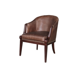Chaise de salle à manger de luxe industrielle américaine, <span class=keywords><strong>fauteuil</strong></span> vintage en <span class=keywords><strong>cuir</strong></span> et velours <span class=keywords><strong>marron</strong></span>, bois massif, pour hôtel, restaurant, salon, bar - Product Image 5