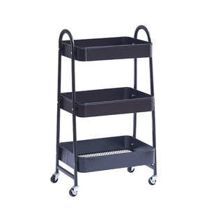 Carrito organizador de Metal multifunción de <span class=keywords><strong>3</strong></span> niveles, cestas de almacenamiento de utilidad móvil para cocina, preparación de alimentos, herramientas para sala de estar - Product Image 1