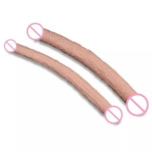 Consoladores dobles para mujeres, Juguetes sexuales femeninos, masturbador, consolador realista de doble cabeza - Product Image 2