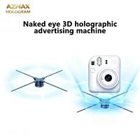 Ventilador Holográfico LED AZMAX 1184 de 60 cm, Montaje en Pared, Pantalla Publicitaria 3D para Exteriores, Equipo Publicitario Premium