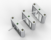 Portique tournant trépied portable à 3 bras en acier inoxydable, protection IP65, moteur sans balais, scanner d'empreintes digitales bidirectionnel, code QR