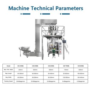 Máquina automática de embalaje de pesaje de pesadora multicabezal de tuercas granuladas, máquinas de embalaje multifunción de bolsa de sellado trasero de pie - Product Image 2