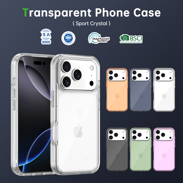Soonleader Custom Magnetic TPU PC Translucent Clear Shockproof Phone Case for Iphone 17 Pro Cover with OEM/ODM Available