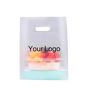 Wholesale Custom Printing Thicken Reusable Large Capacity Matte Die Cut Plastic Bag