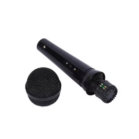 Mikrofon genggam nirkabel hitam kabel, mikrofon Karaoke dinamis portabel harga murah untuk konferensi gereja