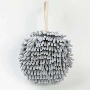 Quick-Drying Compressed Decorative Microfiber <b>Hand</b> <b>Towel</b> Soft Absorbent Antimicrobial Ball <b>Hanging</b> <b>Loop</b> Kitchen Bathroom - Product Image 1