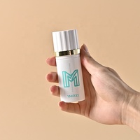 Botol Kemasan Krim BB Kosmetik Hitam 30ml Kosong Custom, Botol Foundation Oval Kaca Putih 1oz Mewah dengan Pompa dan Sablon Logo Custom