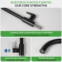 Robinet d'eau froide monocommande en acier inoxydable SOLVEX 201, à poser sur comptoir, avec cartouche céramique, garantie 6 ans, résistant aux pulvérisations de sel 48 heures