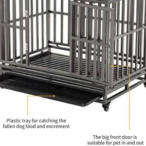 ODM OEM Custom Heavy Duty Puerta doble Animal grande Refuerzo Placa base Max Alta ansiedad Indestructible Caja para perros - Product Image 5