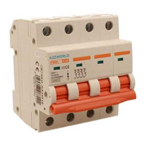 Interruttore Automatico MCB Curva C 4P 4M 10000A C10A AC 400V IP20 IEC60898-1 PB8H - Product Image 1