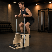 Chaise de Pilates portable Wunda avec cadre en bois d'érable pour l'entraînement de force, de flexibilité et d'équilibre, équipement d'exercice à domicile