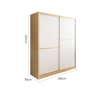 Armario Deslizable Portátil para Dormitorio, Ancho 100cm, Armario con Puerta Corredera para Dormitorio, Almacenamiento para Habitación <span class=keywords><strong>de</strong></span> <span class=keywords><strong>Alquiler</strong></span>, Armario <span class=keywords><strong>de</strong></span> Almacenamiento - Product Image 1