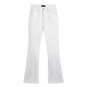 بيع بالجملة العلامة التجارية الجديدة الجينز للرجال أزياء الحذاء قطع الجينز الأسود مضيئة الجينز هومبر - Product Image 4