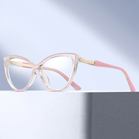 MS 82172 2024 Nuevas Gafas de Sol Cat Eye para Mujer TR90+CP, Montura Óptica, Gafas Anti-Luz Azul, Diseño Colorido, Logotipo Personalizado