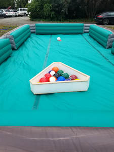 Mesa de billar inflable comercial de PVC a escala humana para snooker y fútbol, con accesorios de soplador y kits de reparación, modelo Castillo 8x4m, personalizable - Product Image 4