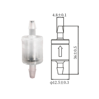 Valve anti-retour pneumatique en plastique, petite, pour liquide et air, connecteur Zone1/4'', à ressort, à bille, FKM