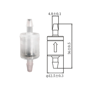 Nhựa Nhỏ Không Trở Lại Van Không Khí Chất Lỏng Nhựa Conector Zone1/4 "Một Cách Kiểm Tra Van Fkm Mùa Xuân Kiểm Tra Van - Product Image 4