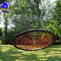 Siège de balançoire en corde durable pour enfants, chaise ronde pour balançoire, idéale pour les jardins d'enfants, les jardins, les aires de jeux intérieures et extérieures