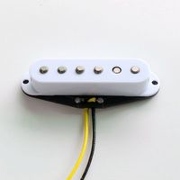 Donlis 48/50/52mm DS53V Micro de guitare électrique vintage ST à bobine simple avec aimants Alnico V chanfreinés et composants plats noirs