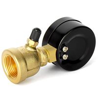 Manomètres de pression d'air en laiton forgé 0-100 PSI, connexion 3/4" FNPT, corps double gradué 2", application pour tuyauterie PEX