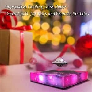 Lampada <span class=keywords><strong>UFO</strong></span> Fluttuante Luminosa Rotante di Lusso con Base Galattica RGB, Controllo Touch e Levitazione Magnetica per Decorazione Casa - Product Image 6