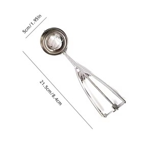 Cuillère à glace simple en acier inoxydable, cuillère à glace Haagen Dazs, cuillère à fruits, outils de cuisine domestiques - Product Image 6
