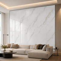 Panneau mural en PVC effet marbre 1220x2440x3mm, haute brillance, imperméable, panneau décoratif 3D pour l'intérieur des hôtels et salles de bain