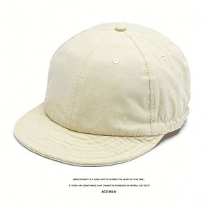 Wholesale Vintage Fashion Short Men's and Women's Black Wash Soft <b>Top</b> Drawstring Tooling Curved Brim Baseball Cap - Product Image 3