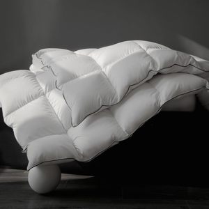 Custom Hotel Bedding <strong>Duvet</strong> High Quality 50% <strong>Goose</strong> <strong>Feather</strong> Anti Allergenic Winter Warm 3 Sizes-Queen Double Single White Cotton - Product Image 6