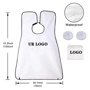 Vente en gros LOGO personnalisé prix usine coupe bavoir pour hommes rasage toilettage soin cheveux propres adulte <span class=keywords><strong>barbe</strong></span> tablier mâle - Product Image 6
