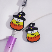 Cuentas de silicona con diseño de terror de Halloween para bolígrafos con cuentas, llaveros DIY y suministros para la creación de joyas